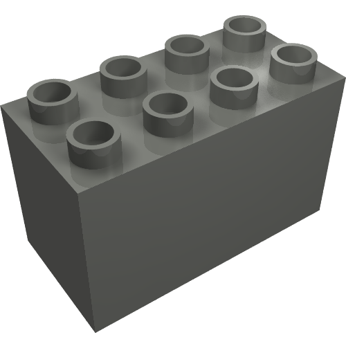Duplo Stein 2 × 4 × 2 Dunkelblaugrau