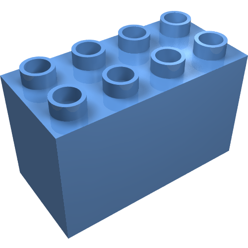 Duplo Brick 2 × 4 × 2 Medium Blue