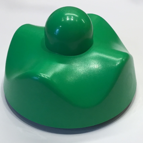 Primo Stacking Base Round Wavy Small, One Top Stud Green