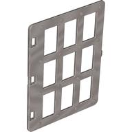 Duplo Door 1 × 4 × 4 with Nine Panes Perlhellgrau