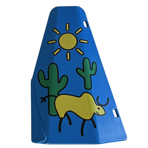 Duplo Tür Tipi mit Sonne, Kaktus und Büffel (bedruckt)