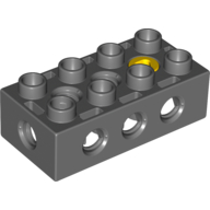 Duplo Toolo Brick 2 × 4 with Holes on Sides and Top and 1 Screw in Top Dunkelblaugrau