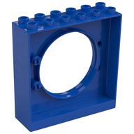 Duplo Ball Tube exit with round doorway 2 × 6 × 5 Blue