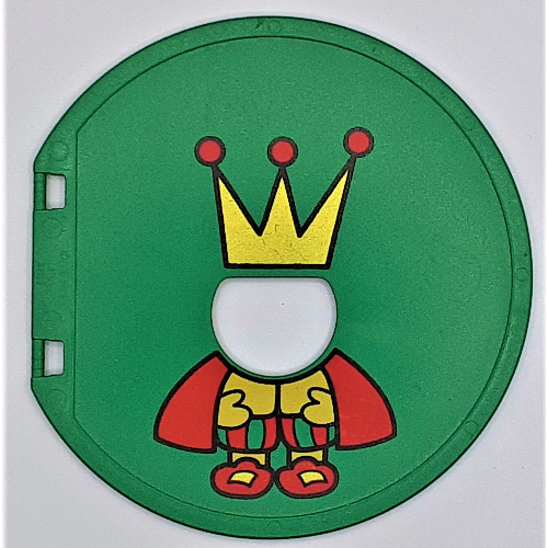 Duplo Ball Tube Exit Door with King Print Grün