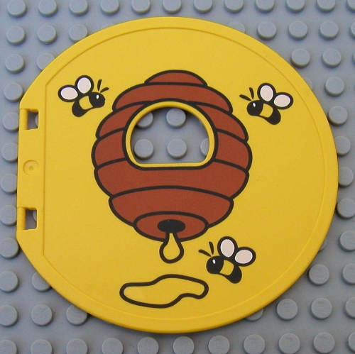 Duplo Kugelbahn Ausgangstür mit Bienen und Bienenstock (bedruckt) Gelb