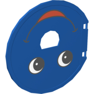 Duplo Ball Tube Door with Smiling Face Print Blue