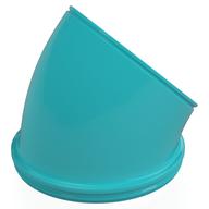 Duplo Ball Tube 45° Turn Medium Azure
