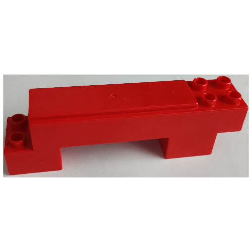 Duplo Road Section Straight 2 × 7 × 2 Rot