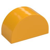 Duplo Brick 2 × 4 × 2 Curved Top Bright Light Orange