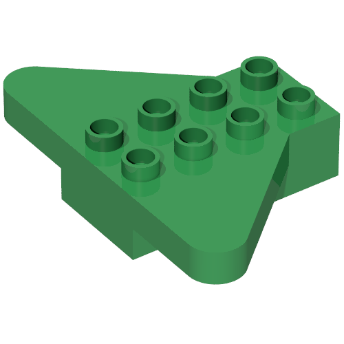 Duplo Brick 2 × 4 with Wings Green