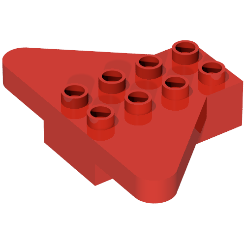 Duplo Stein 2 × 4 mit Flügel Rot