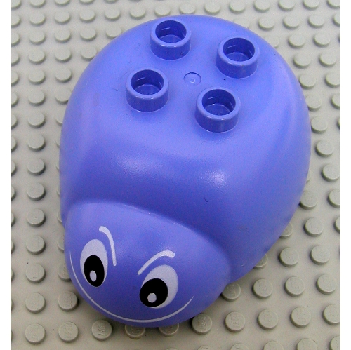 Duplo Animal Spider Body with Face Print Mittelblauviolett