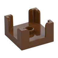 Panel 2 × 2 × 1 Corner Posts with Centre Stud in Rotbraun