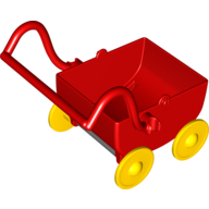 Duplo Doll Pram With Yellow Wheels Rot