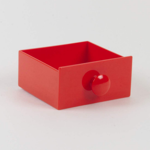Duplo Cabinet Drawer 4 × 4 with Round Handle Red