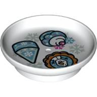 Duplo Dish with Cake, Cupcake, and Pie Print White