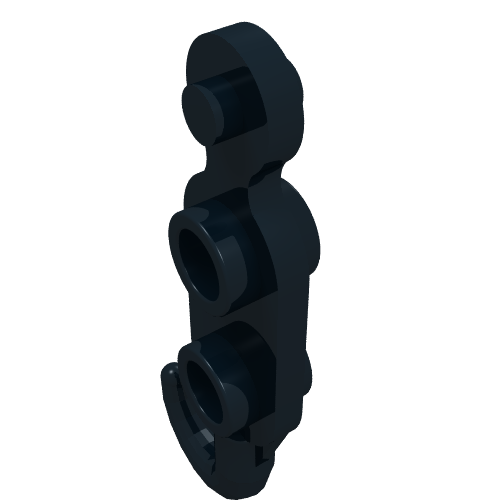 Hook, Tow Hook with 2 Studs on Both Sides Schwarz