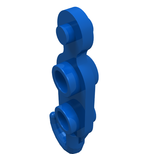Hook, Tow Hook with 2 Studs on Both Sides Blue
