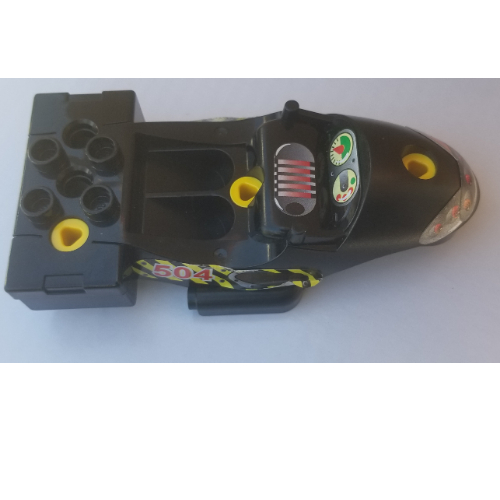 Duplo Toolo Car, Racer Body 2 × 2 Studs in Back Black
