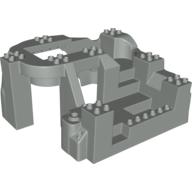 Duplo Baseplate Raised 14 × 16 × 8 with Rock Mountain Zoo Habitat, without Toolo Holes Light Gray