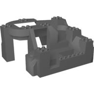 Duplo Baseplate Raised 14 × 16 × 8 with Rock Mountain Zoo Habitat, without Toolo Holes Dunkelblaugrau
