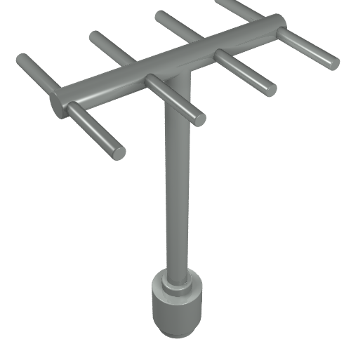 Antenna with Side Spokes Light Gray