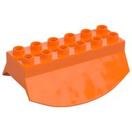 Duplo Brick 2 × 6 Lower Flap Extensions Orange