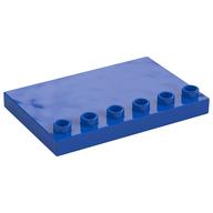 Duplo Plate Special 4 × 6 with Studs on Edge Blue