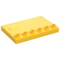 Duplo Plate Special 4 × 6 with Studs on Edge Yellow