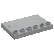 Duplo Platte speziell 4 × 6 mit Noppen auf Kante Hellblaugrau