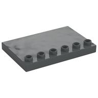 Duplo Plate Special 4 × 6 with Studs on Edge Dark Bluish Gray