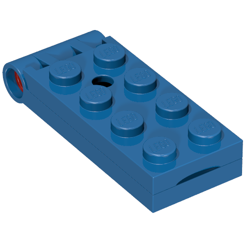 Hinge Plate 2 × 5 with Large Hole [Complete Assembly] Blau