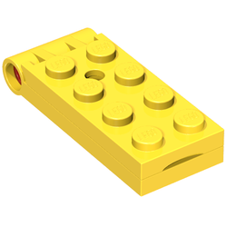 Hinge Plate 2 × 5 with Large Hole [Complete Assembly] Yellow