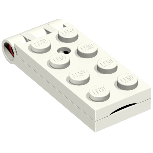 Hinge Plate 2 × 5 with Large Hole [Complete Assembly] White
