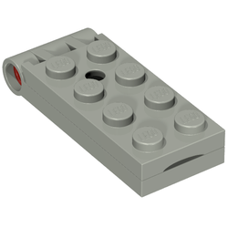 Hinge Plate 2 × 5 with Large Hole [Complete Assembly] Hellgrau