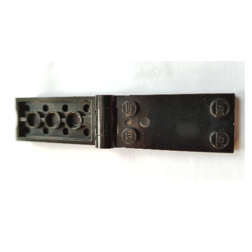 Hinge Plate 2 × 5 with Large Hole, and Small Hole on Bottom Plate [Complete Assembly] in Black