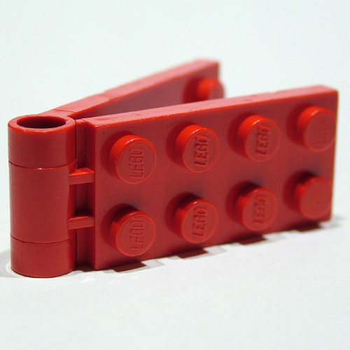 Hinge Plate 2 × 5 without Hole Red