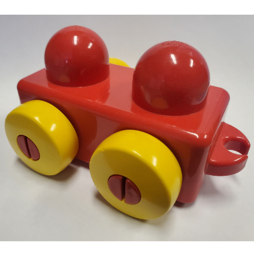 Primo Wheel Base 1 × 2 with Hitches and Yellow Wheels Rot