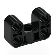 Technic Beam 2 × 3 Thick [90° Offset Centre Beam Hole] Black