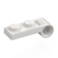 Plate Special 1 × 2 with Pin Hole On Side White