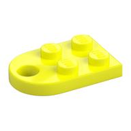 Plate Special 3 × 2 with Rounded End, Hole Vibrant Yellow