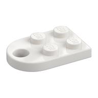 Plate Special 3 × 2 with Rounded End, Hole White