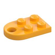 Plate Special 3 × 2 with Rounded End, Hole Bright Light Orange