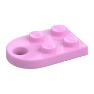 Plate Special 3 × 2 with Rounded End, Hole Bright Pink
