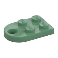 Plate Special 3 × 2 with Rounded End, Hole Sand Green