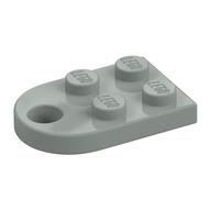 Plate Special 3 × 2 with Rounded End, Hole Light Gray