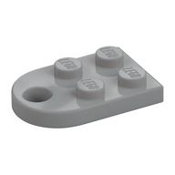 Plate Special 3 × 2 with Rounded End, Hole Light Bluish Gray