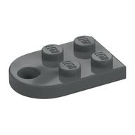 Plate Special 3 × 2 with Rounded End, Hole Dark Bluish Gray