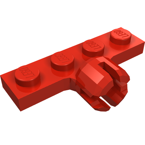 Plate Special 1 × 4 with Towball Socket, Long, 4 Slots