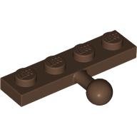 Plate Special 1 × 4 with Towball Braun